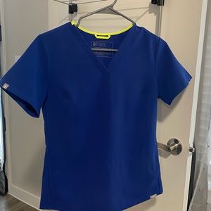 Figs electric blue top